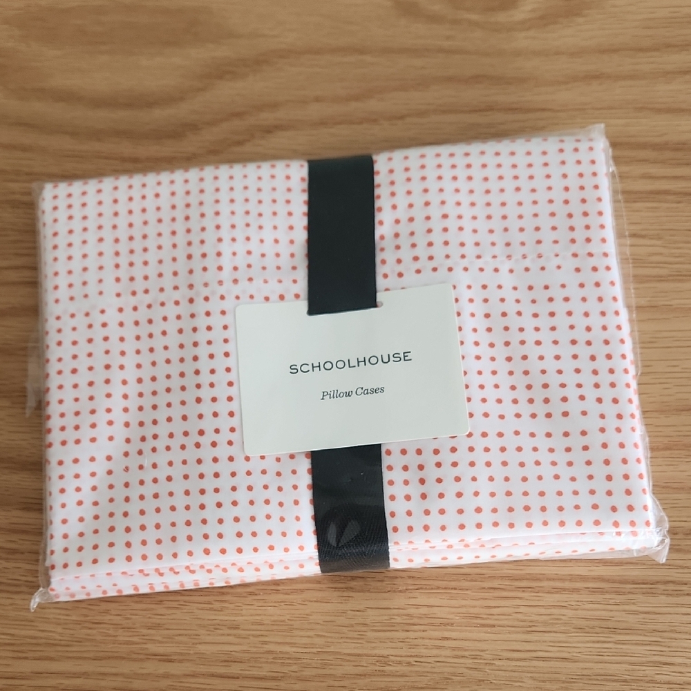 Schoolhouse Dot Percale Pillow Cases